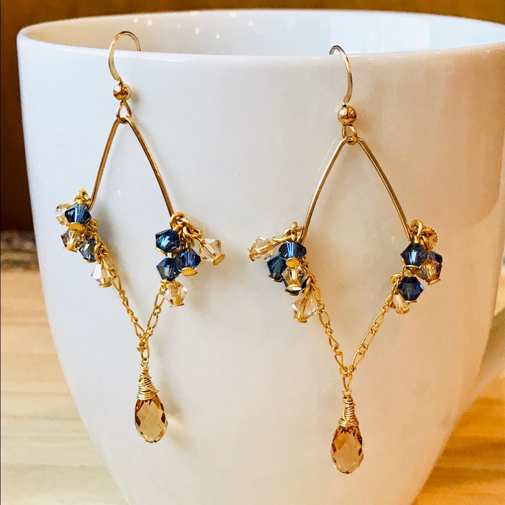 Beautiful Swarovski Crystal & Gold-filled Earrings